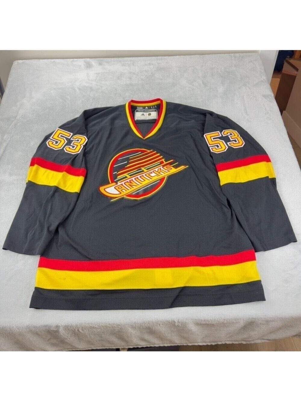 Adidas Vancouver Canucks Men's Sz 56 US Bo Horvat Signed Fly Skate Hockey Jersey - Picture 4 of 16
